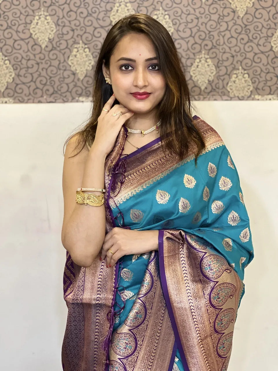 Soft Silk Saree with Zari Weaving | Paithani Saree for Wedding & Festive Wear